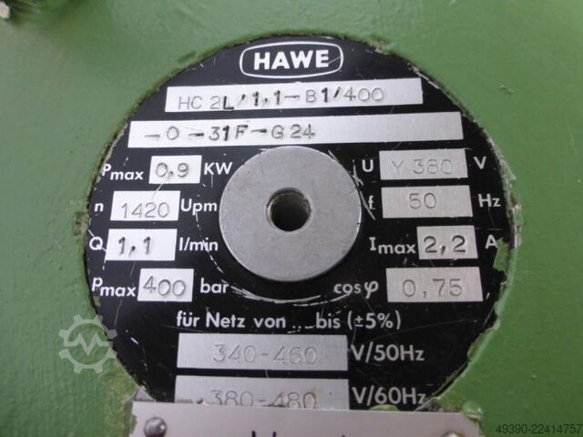 Hydraulikaggregat bis 400 bar, Hydraulik Aggregat HAWE HC 2L/1,1-1B/400-0-31F-G24