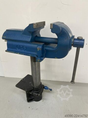 Bench vise, parallel vise with dovetail guide and height adjustment, clamping jaw width ORION 125