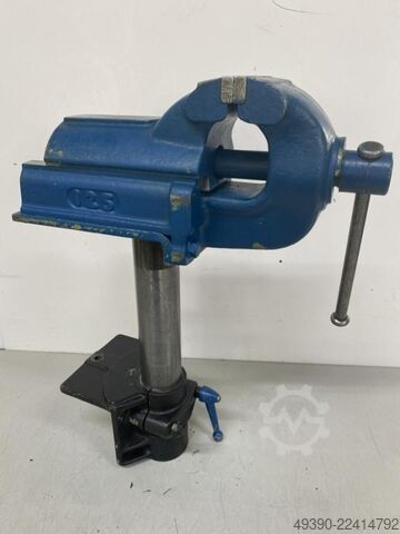 Bench vise, parallel vise with dovetail guide and height adjustment, clamping jaw width ORION 125