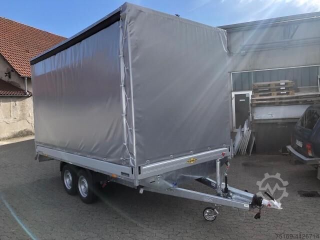 Car trailer Humbaur HT 354121 Hochlader mit Hochplane 220 cm, 100 km/h 3,5 to. 4100 x 2100 x 350 mm