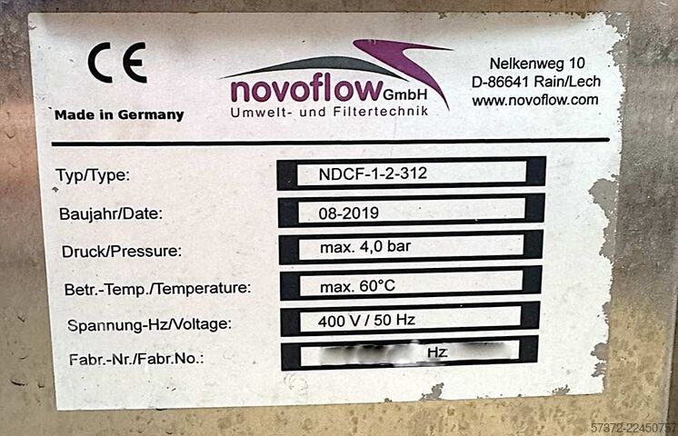Wine Filtration System Novoflow NDCF-1-2-312
