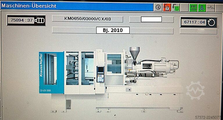Injection Moulding Machine KraussMaffei KM650/3000CX