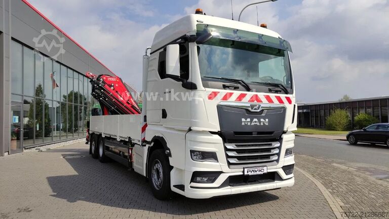 Kranwagen MAN TGX 26.540 6x2-4 LL Containerpritsche/Fassi 545