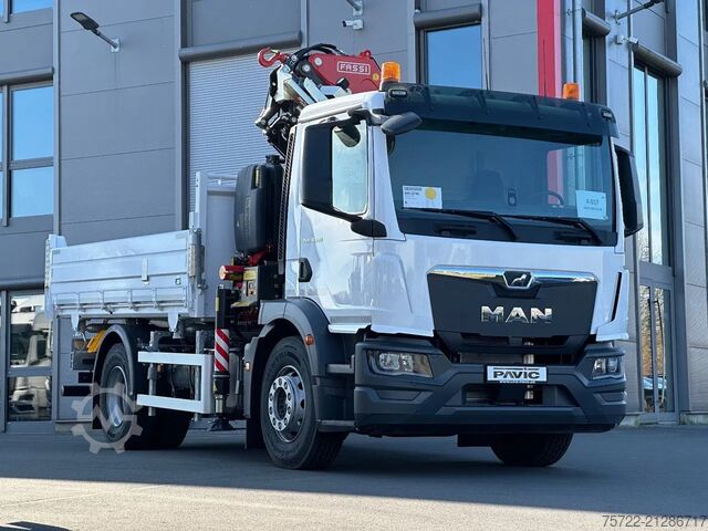 3-Seiten-Kipper MAN TGM 18.320 4x2 BL Krankipper Fassi 195