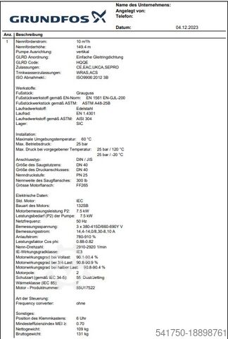 Control unit Grundfos CR10 18