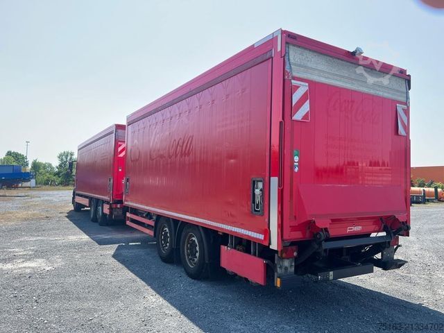 Flatbed truck with tarp MERCEDES-BENZ Antos 2540 L 6x2 Pritsche LBW Getränke 8,2m, 2to