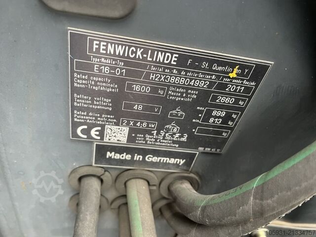 Electric 3-wheel forklift Linde E16-01