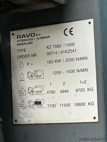 Vacuum truck DAF CF 75.250 WITH RAVO KZ7082/150 VACUUM / CHANNEL...