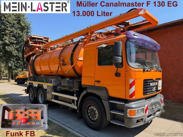 Saugwagen MAN 27.460 Müller Saug HD Spüler 13m³ +  FB
