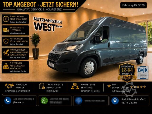 Kastenwagen hoch Citroën Jumper 2,2 Blue-HDI L2-H2*Hoch+Lang*Garantie*