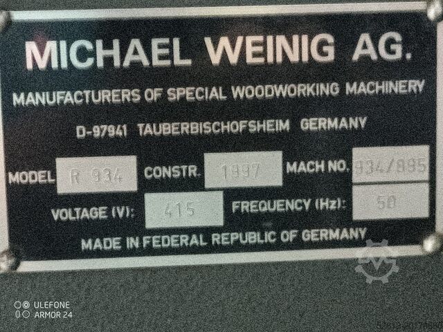 Werkzeugschleifmaschine, Schleifmaschine Weinig Rondamat 934