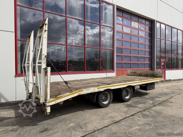 Low loader trailer Blomenröhr 688/18000  19 t Tandemtieflader, wenig Benutzt