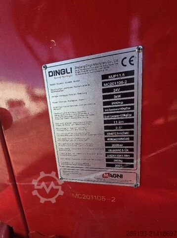 Telescopic mast lift MAGNI MJP 11.5 Elektro 11,20 m