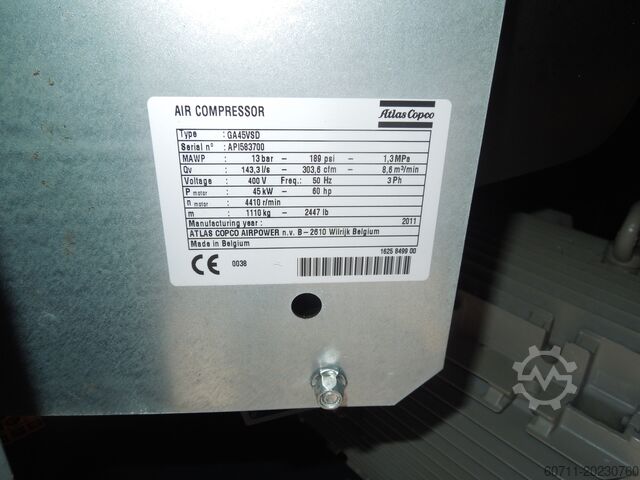 Screw compressor Atlas Copco GA45VSD