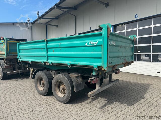 Three-way tipper trailer FLIEGL 18t Tandem Stahl 3-Seiten Kipper