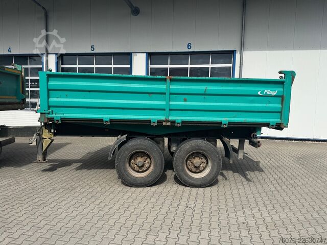 Three-way tipper trailer FLIEGL 18t Tandem Stahl 3-Seiten Kipper