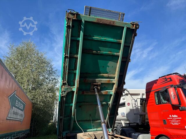 Three-way tipper trailer FLIEGL 18t Tandem Stahl 3-Seiten Kipper