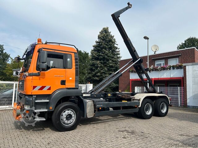 Roll-off tipper truck MAN TGA 26.400 MEILLER Abroller mit 13t Achsen 6x4