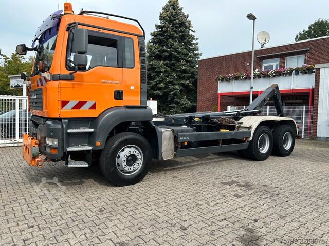Roll-off tipper truck MAN TGA 26.400 MEILLER Abroller mit 13t Achsen 6x4
