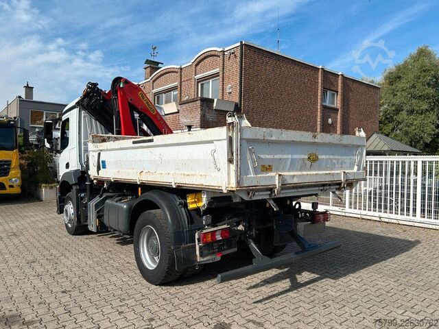 Three-sided tipper truck MERCEDES-BENZ 1835 Arocs 3Skipper MEILLER + PK14501 SLD5 Kran