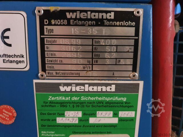 2x Wieland suction cup Wieland IS-30 T