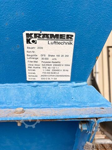 Suction and Filtering System Krämer VFM-P/VKA-P/VFM-R/GFS Shake 160 25 250