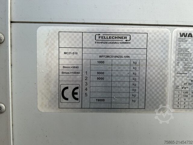 Curtain sided Fellechner MC21-S18 / Wipkar / Schuifzeil / Kooi Aap / Vol...