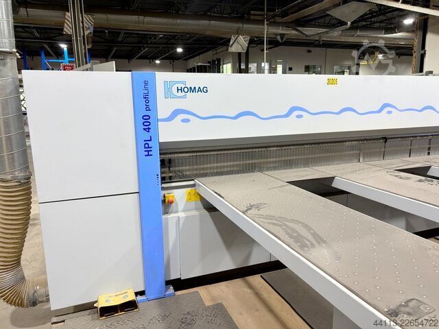 PLATTEN AUTEILSÄGE-HUBTISCHBESCHICKUNG HOLZMA (Homag group) HPL 400/43/16 PROFI