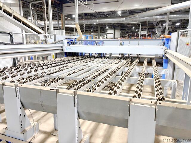 PLATTEN AUTEILSÄGE-HUBTISCHBESCHICKUNG HOLZMA (Homag group) HPL 400/43/16 PROFI