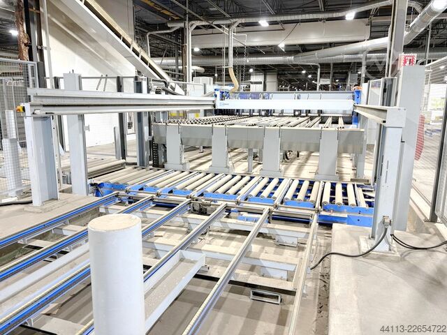 PLATTEN AUTEILSÄGE-HUBTISCHBESCHICKUNG HOLZMA (Homag group) HPL 400/43/16 PROFI
