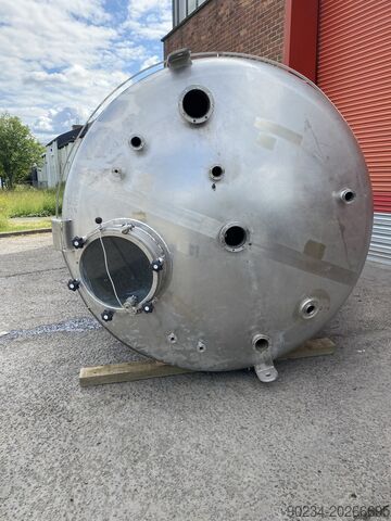 11,600 Litre Stainless Steel Storage Tank, 2100mm Dia x 2650mm Straight Side FIB Industriele Bedrijuen 11,600 Litre