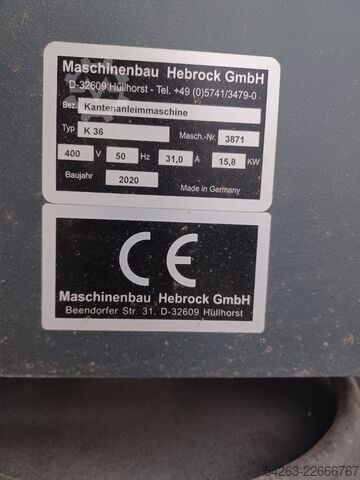Kantenanleimmaschine HEBROCK K 36
