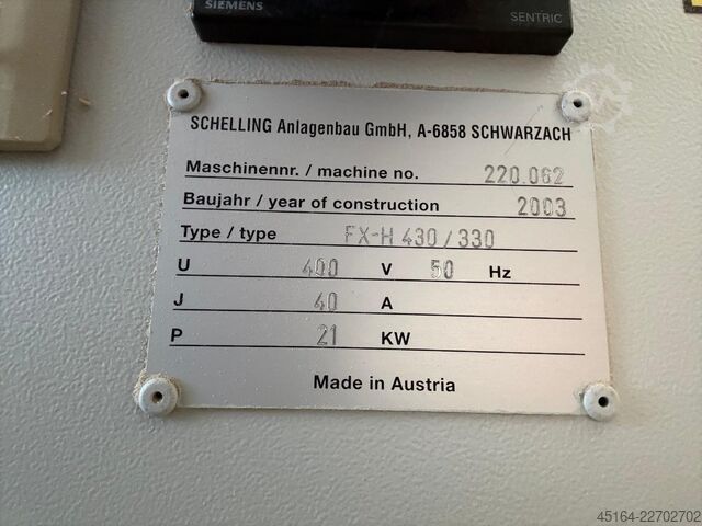 Horizontal panel saw Schelling FXH 430/3300