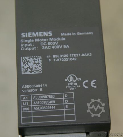 Single motor modules Siemens 6SL3120-1TE21-0AA3