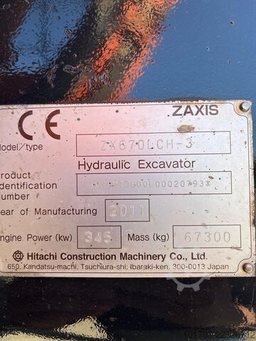 Hydraulikbagger Hitachi ZX 670 LCH-3