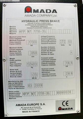 Abkantpresse - hydraulisch AMADA HFP NT 170-3 "L"
