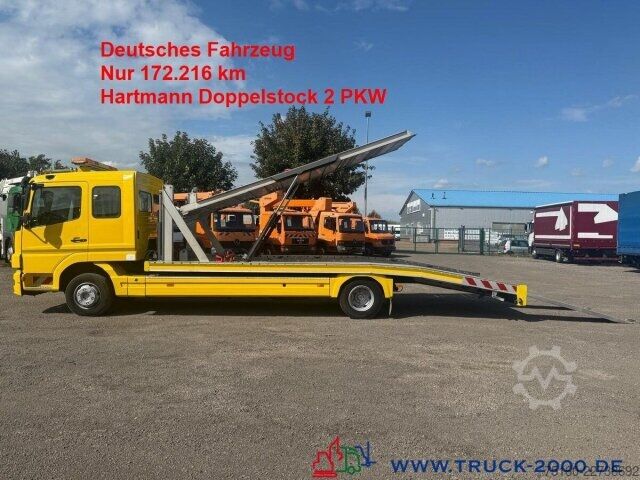 Car carrier truck Mercedes-Benz Atego 1222 Hartmann Doppelstock original 172TKM