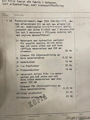 Hobel- und Kehlautomat Waco 3000 HM-225 = Universal