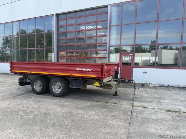 Tipper trailer Müller-Mitteltal KA-TA  14,4 t Tandemkipper- Tieflader, Breitbereifung