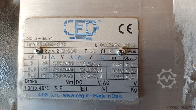 Electric motor CEG 3kw 1500rpm B14 ET80