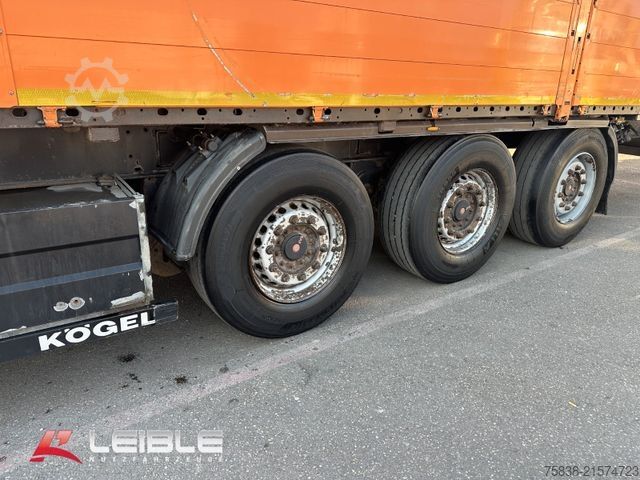 Open semitrailer KÖGEL SN 24*Bordwand Baustoff *Rungentaschen*SAF Achse