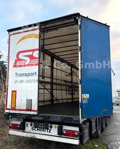 Auflieger mit Pritsche & Plane SCHMITZ CARGOBULL Liftachse, Edscha, Rahmen verzinkt, 385/65