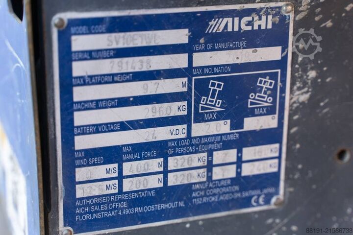 Scherenhebebühne Aichi SV 10
