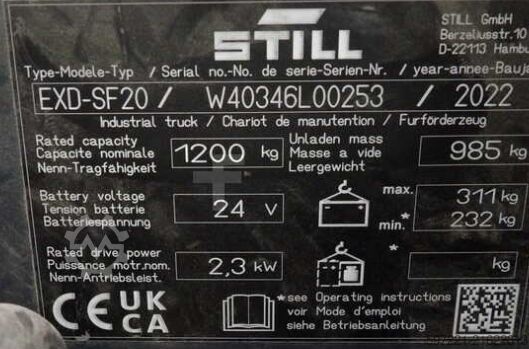 Palettenstapler Still EXDSF20