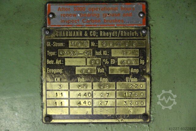 DC motor 3-11 kW 220-3200 rpm Kessler GM 22-3A