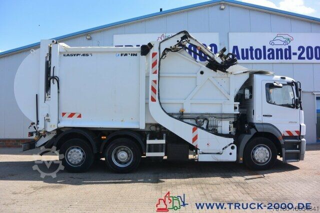 Garbage truck Mercedes-Benz Axor 2529 Faun Easypress Frontlader 25 m³ 1.Hd