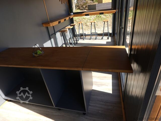 Wohncontainer Wolf Tiny Cafe Haus mit Veranda Bürocontainer