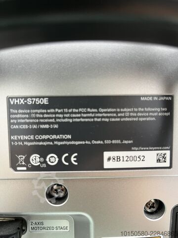 Measuring system Keyence VHX-S750E