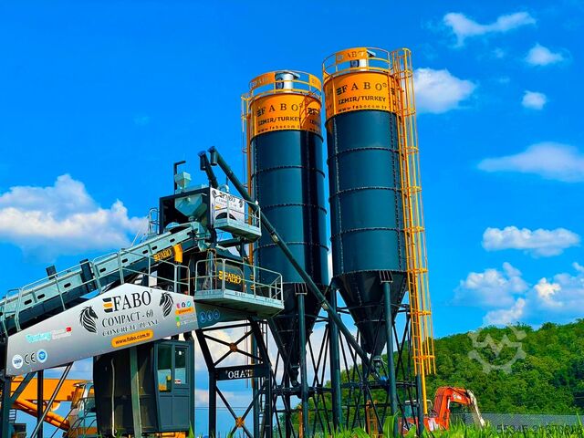 Concrete mixing plant / concrete plant FABO Concrete Batching Plant 60 M3/H Compact Concrete Batching Plant