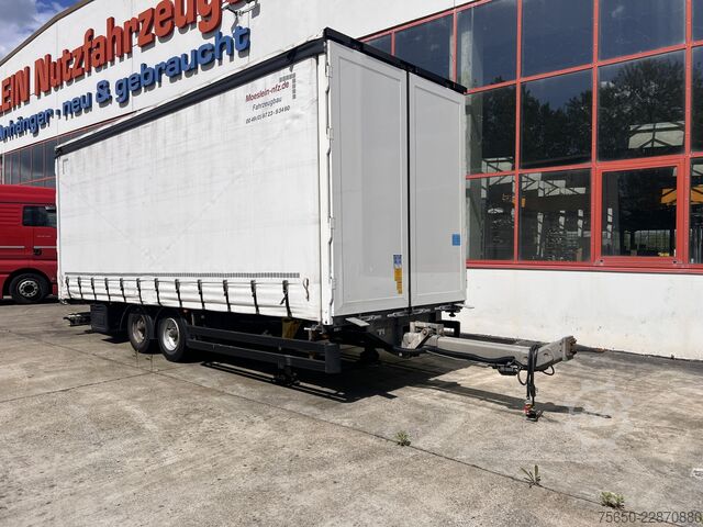 Open trailer with tarp Möslein TPW 105 D Schwebheim  Tandemplanenanhänger durchladbar
